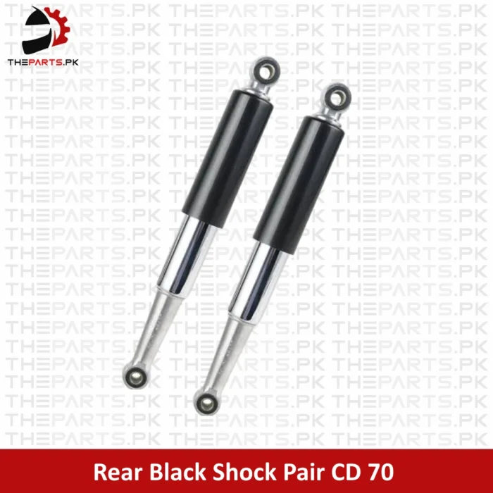 Premium Quality Rear Shock Pair in Black for CD 70 Motorcycle