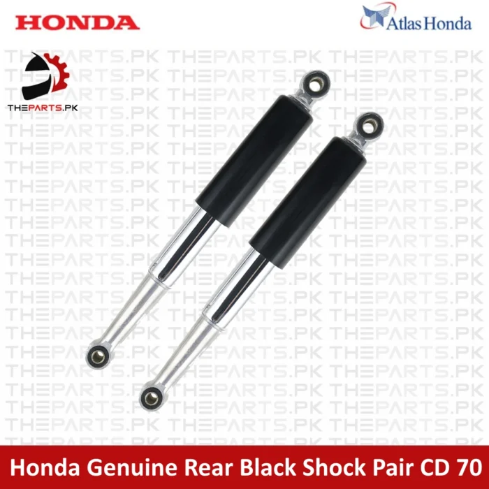 Honda Genuine Rear Black Shock Set for CD 70 Motorcycle