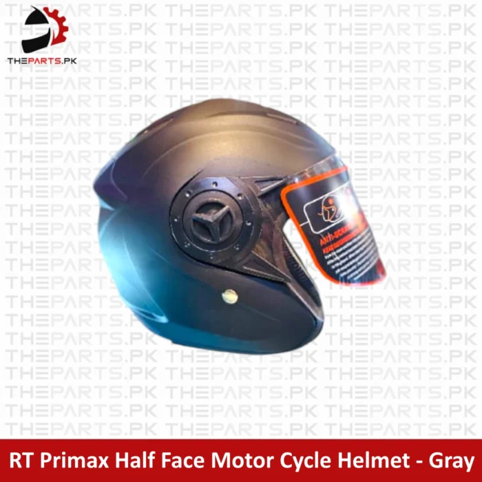 Ultimate RT Primax Half Face Motorcycle Helmet - Gray