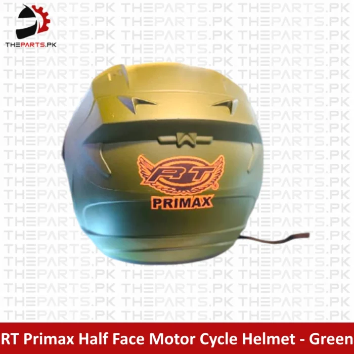 Ultimate RT Primax Half Face Motorcycle Helmet - Green