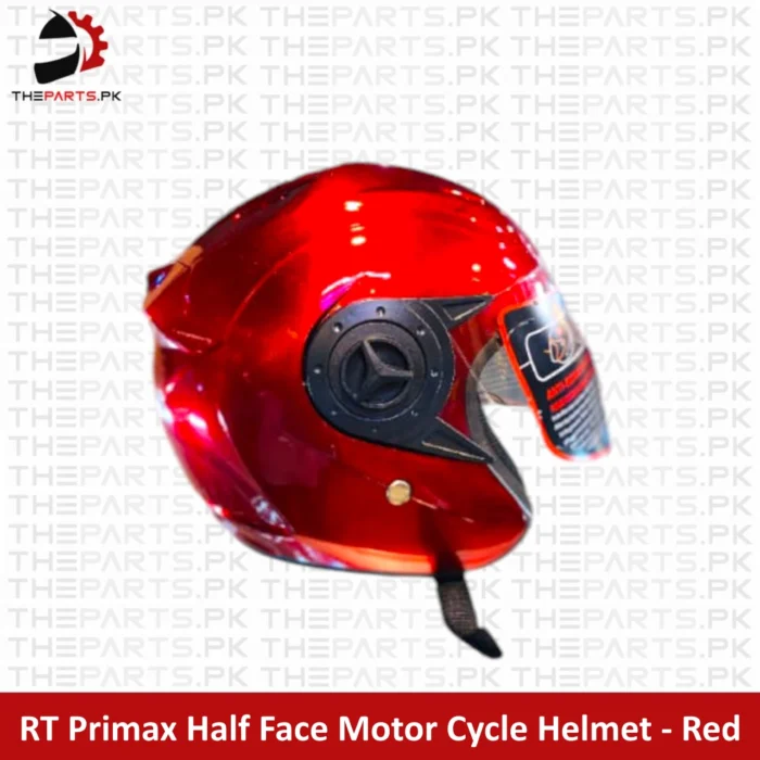 Ultimate RT Primax Half Face Motorcycle Helmet - Red