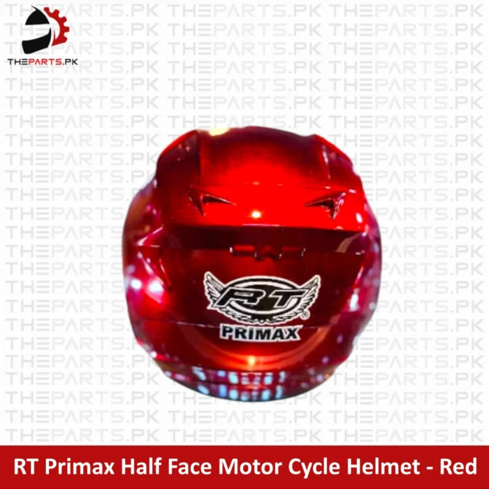 Ultimate RT Primax Half Face Motorcycle Helmet - Red